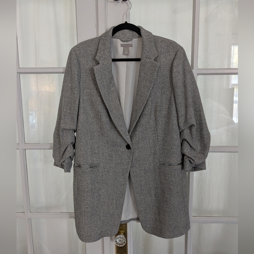 Women's H&M Gray Knit Blazer